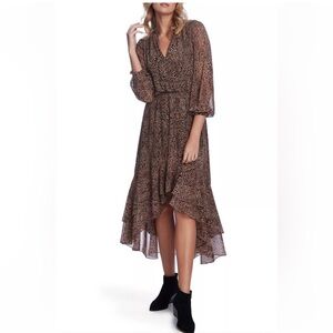 LIKE NEW 1. State Animal Print Dress with Ruffles - Medium